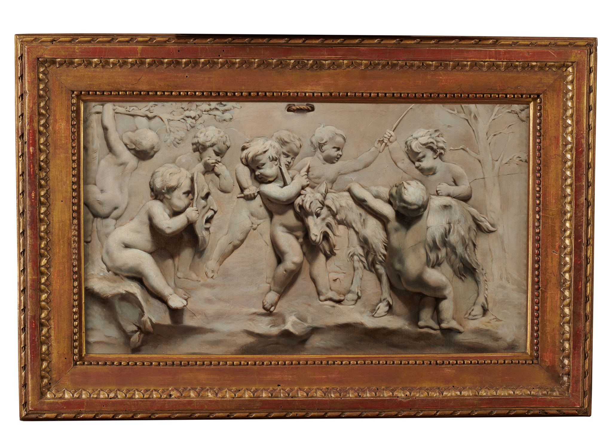 Trompe l'oeil bas-relief of Putti Playing with a Goat Slider Image 2